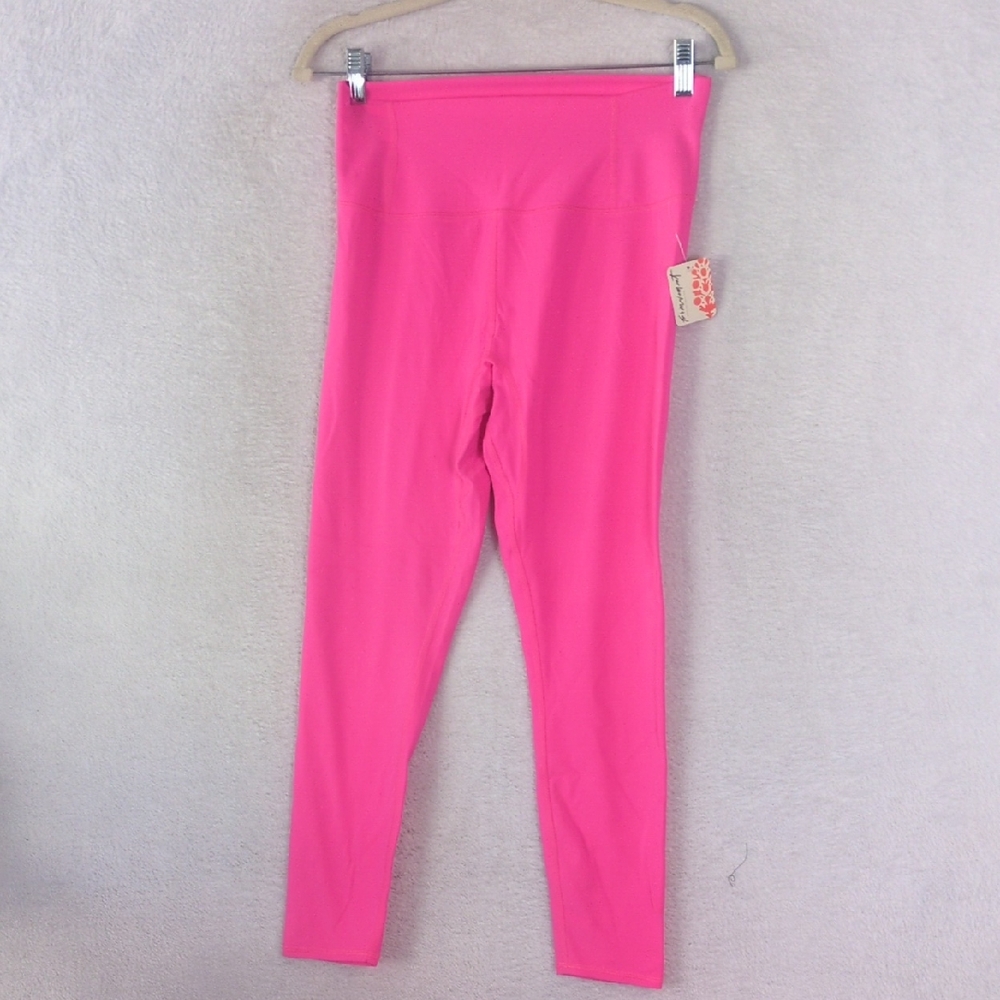Free People Women's Hot Pink Barbie High Waist Cropped Leggings Size M